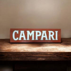 Vintage reproduction of CAMPARI advertising sign