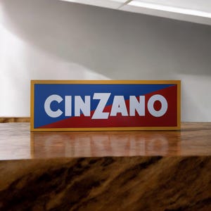 Vintage reproduction of CINZANO advertising sign