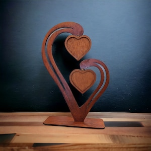 Valentine&#39;s Day Gift Idea, Engaged, Love Heart Photo Frame Craft, Engraved Wood Art Photo Frame Gift Idea