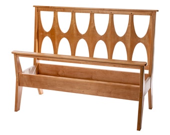 Maple Mid Century Modern Full Size Bed Frame