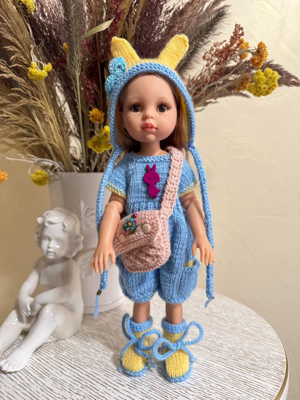Paola Reina Outfit / Rabbit Hat and Jumpsuit Set for Paola Reina 32 Cm ...