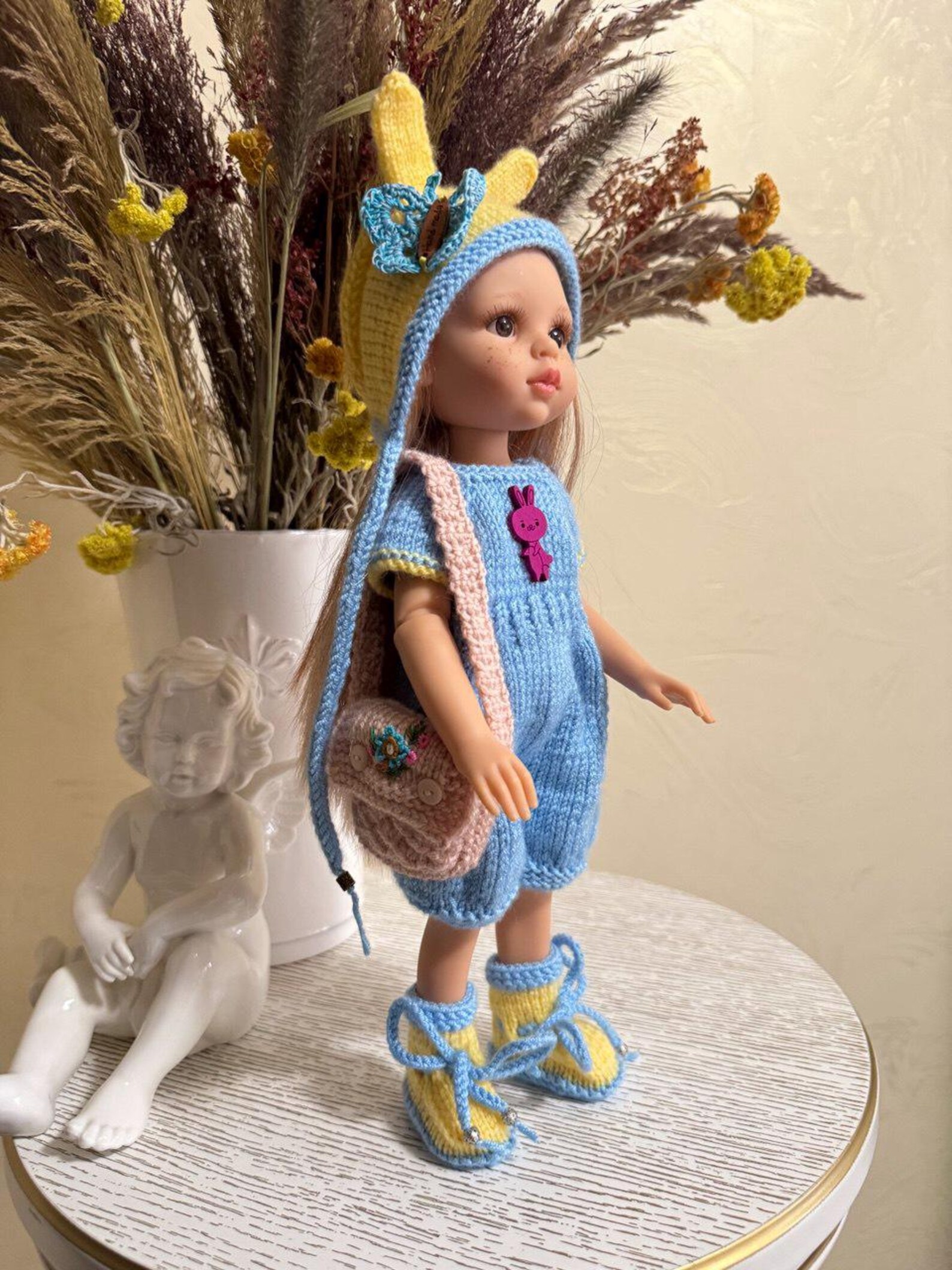 Paola Reina Outfit / Rabbit Hat and Jumpsuit Set for Paola Reina 32 Cm ...