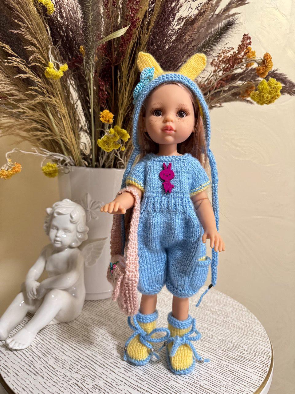 Paola Reina Outfit / Rabbit Hat and Jumpsuit Set for Paola Reina 32 Cm ...
