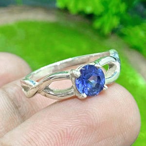 Genuine Natural Tanzanite Ring, 925 Sterling Silver Ring Boho Ring Gemstone Ring, Handmade Ring, Minimalist Ring, Gift For Her