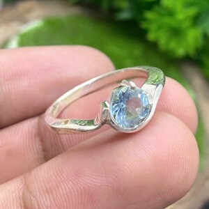 Top Grade Aquamarine Gemstone Ring, Handmade Aquamarine Jewelry Ring, 925 Sterling Silver Ring, Solid Silver Ring Gift For Her