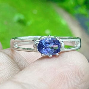 Genuine Natural Tanzanite Ring, 925 Sterling Silver Ring Boho Ring Gemstone Ring, Handmade Ring, Minimalist Ring, Gift For Her