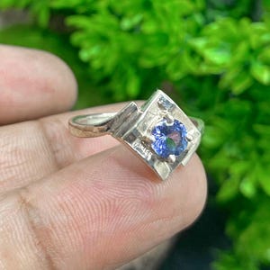 Elegant Natural Tanzanite Ring, 925 Sterling Silver Ring Boho Ring Gemstone Ring, Handmade Ring, Minimalist Ring, Gift For Her