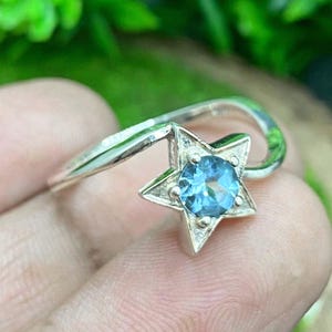 Top Grade Aquamarine Gemstone Ring, Handmade Aquamarine Jewelry Ring, 925 Sterling Silver Ring, Solid Silver Ring Gift For Her