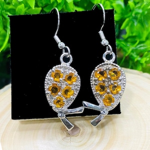 Natural Citrine Earrings, 925 Solid Sterling Silver Gemstone Earrings, Citrine Jewelry, November Birthstone, Citrine Earrings For Women-Her.