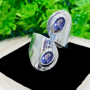 High Quality Natural Tanzanite Ring, 925 Sterling Silver Ring Boho Ring Gemstone Ring, Handmade Ring, Minimalist Ring, Gift For Her