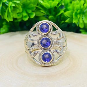 High Quality Natural Tanzanite Ring, 925 Sterling Silver Ring Boho Ring Gemstone Ring, Handmade Ring, Minimalist Ring, Gift For Her
