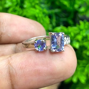 High Quality Natural Tanzanite Ring, 925 Sterling Silver Ring Boho Ring Gemstone Ring, Handmade Ring, Minimalist Ring, Gift For Her
