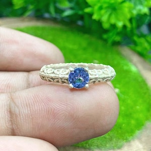 Elegant Natural Tanzanite Ring, 925 Sterling Silver Ring Boho Ring Gemstone Ring, Handmade Ring, Minimalist Ring, Gift For Her/Him