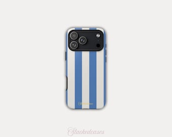 SUMMER STRIPES BLUE iPhone Case