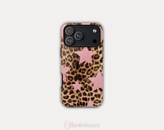 PINK GLITTER LEOPARD iPhone Case