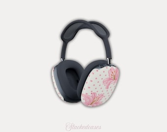 PINK POLKA LILY AirPods Shell Case
