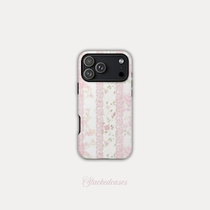 quilting iPhone case with lip case ピンク quilting iPhone