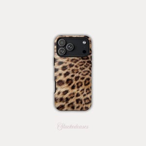 Funda para iPhone con piel de leopardo