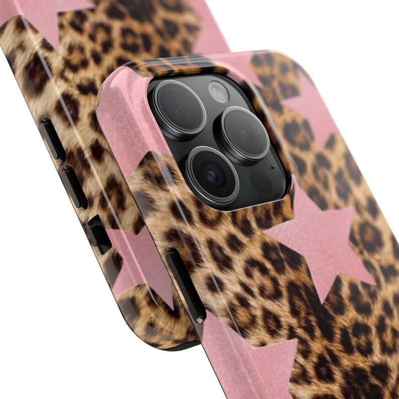 PINK GLITTER LEOPARD iPhone Case Etsy
