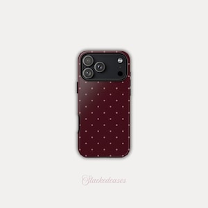 MOCHA CHERRY POLKA iPhone Hülle