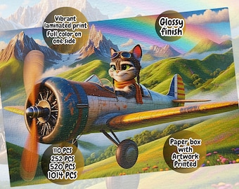 Cat Jigsaw Puzzle 1000 Family Game Night Gift Puzzle Lovers 500 Piece Puzzle 1000 Jigsaw Puzzle for Adults Puzzle For Kids Puzzle Colorful