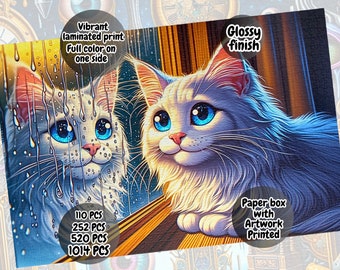 Cat Jigsaw Puzzle 1000 Family Game Night Gift Puzzle Lovers 500 Piece Puzzle 1000 Jigsaw Puzzle for Adults Puzzle For Kids Puzzle Colorful