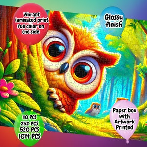 Owl Jigsaw Puzzle 1000 Family Game Night Gift Puzzle Lovers 500 Piece Puzzle 1000 Jigsaw Puzzle for Adults Puzzle For Kids Puzzle Colorful