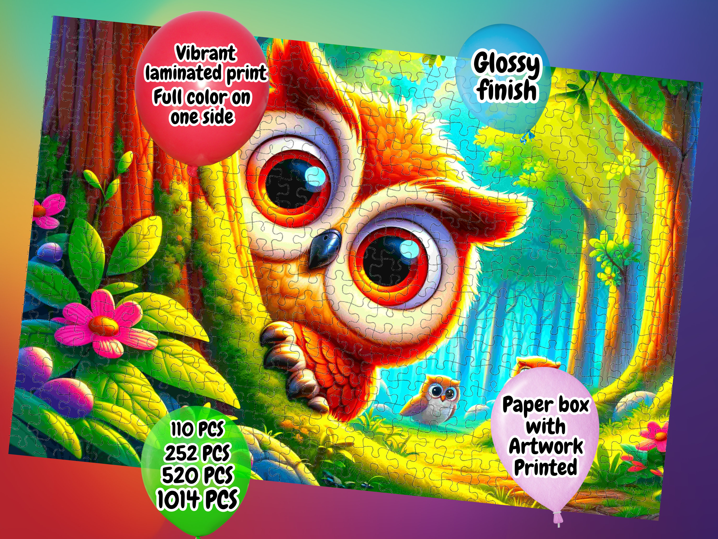 Owl Jigsaw Puzzle 1000 Family Game Night Gift Puzzle Lovers 500 Piece Puzzle 1000 Jigsaw Puzzle for 