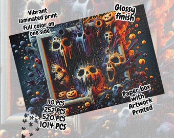 Halloween-puzzel Kunstpuzzelcadeau Spookachtige puzzel voor kinderen Puzzellijstpuzzel Legpuzzel voor volwassenen Puzzel verzamelpuzzel