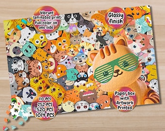 Cat Puzzle 1000 Family Game Night Gift Puzzle Lovers Animal 500 Piece Puzzle 1000 Jigsaw Puzzle For Adults Puzzle For Kids Puzzle Cat Lovers