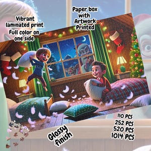 Festive Puzzle Santa Puzzle for Adults Holiday Gift Family Game Night Christmas Gift for Kids Puzzle for Him Educational Puzzle Gift