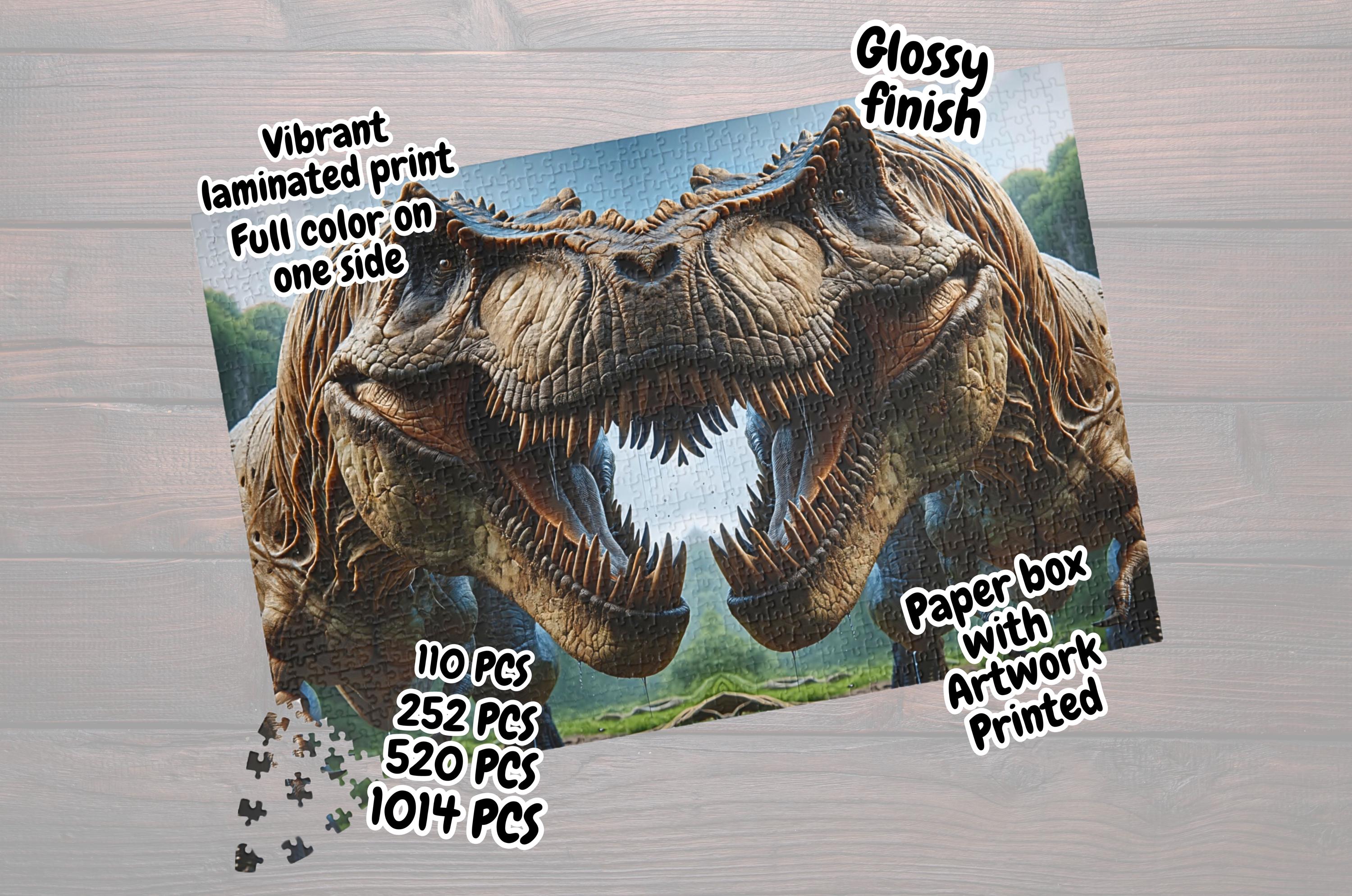 Puzzle de dinosaure Puzzle d'art cadeau Puzzle coloré pour enfants Puzzles cadre Puzzles pour adultes Puzzles préhistoriques