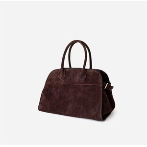 Rindsleder Retro Handtasche | Frauen Tragetasche | Große klassische Handtasche | Schultertasche | Wildleder Tragetasche |Tasche mit Henkel | Echtleder Tasche