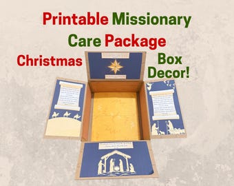 LDS Missionary Christmas Story Care Package: Printable Box Decorations (PDF File)
