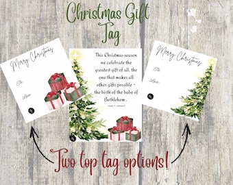 LDS Christmas Gift Tags: Printable Ministering Gift (PDF)