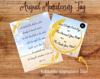 Autumn Ministering Tag: LDS Relief Society Printable (Digital Download)