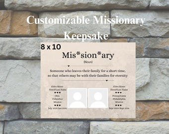 LDS Missionary Definition Printable Wall Art: Custom Digital Download