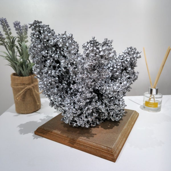 Aluminium orbeez Sculpture,Molten Coral, one of a kind home ornament.