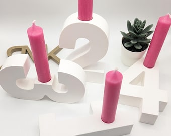 Advent wreath candle holders I 1 - 4 I Number candle holders I Christmas I Advent I 1 2 3 4
