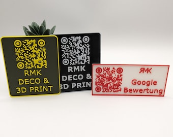 QR code signs - customizable - desired link to store - small sign to attach to the wall