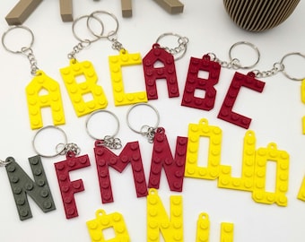 Letter keychains | Building blocks | Color selectable | Gift for him | Gift for children | Pendant for kindergarten backpack