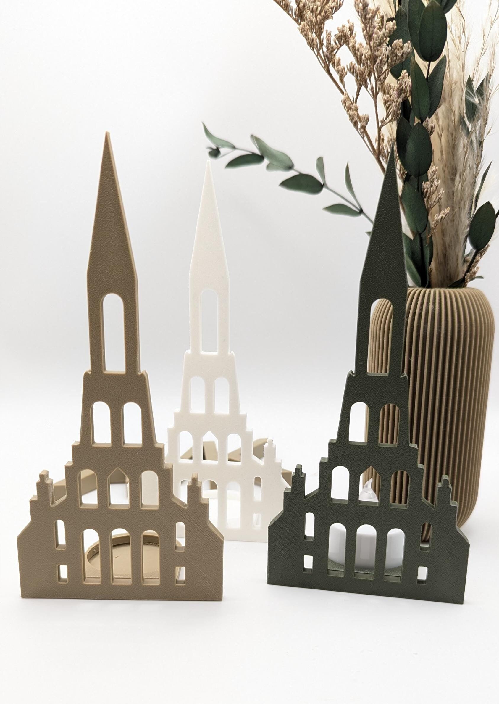 Church LED tealight holder | Decorative church | Gift idea | Tealight | LED