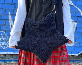 Crochet Star Crossbody Bag