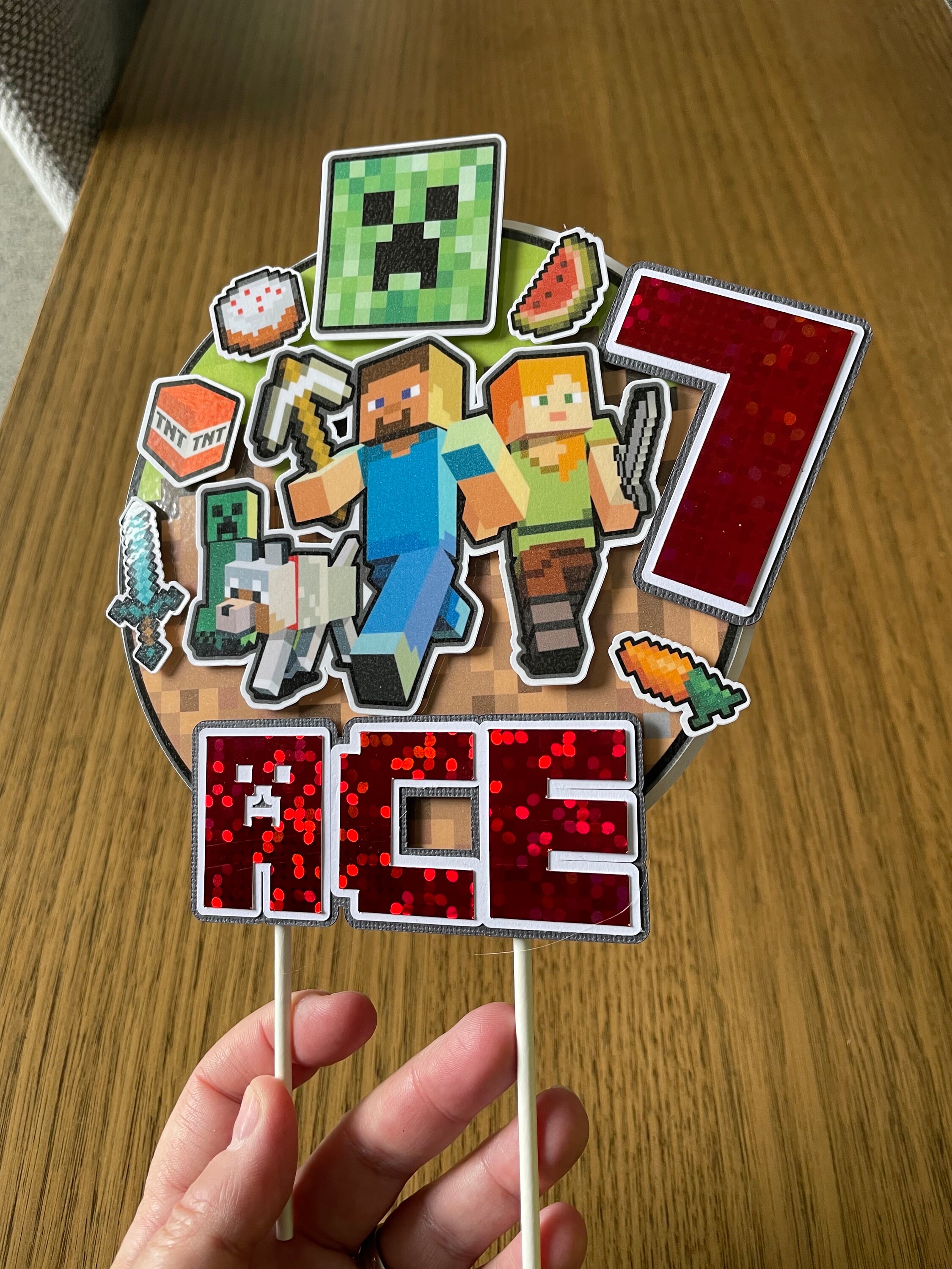 Custom Minecraft Cake Topper (Son)