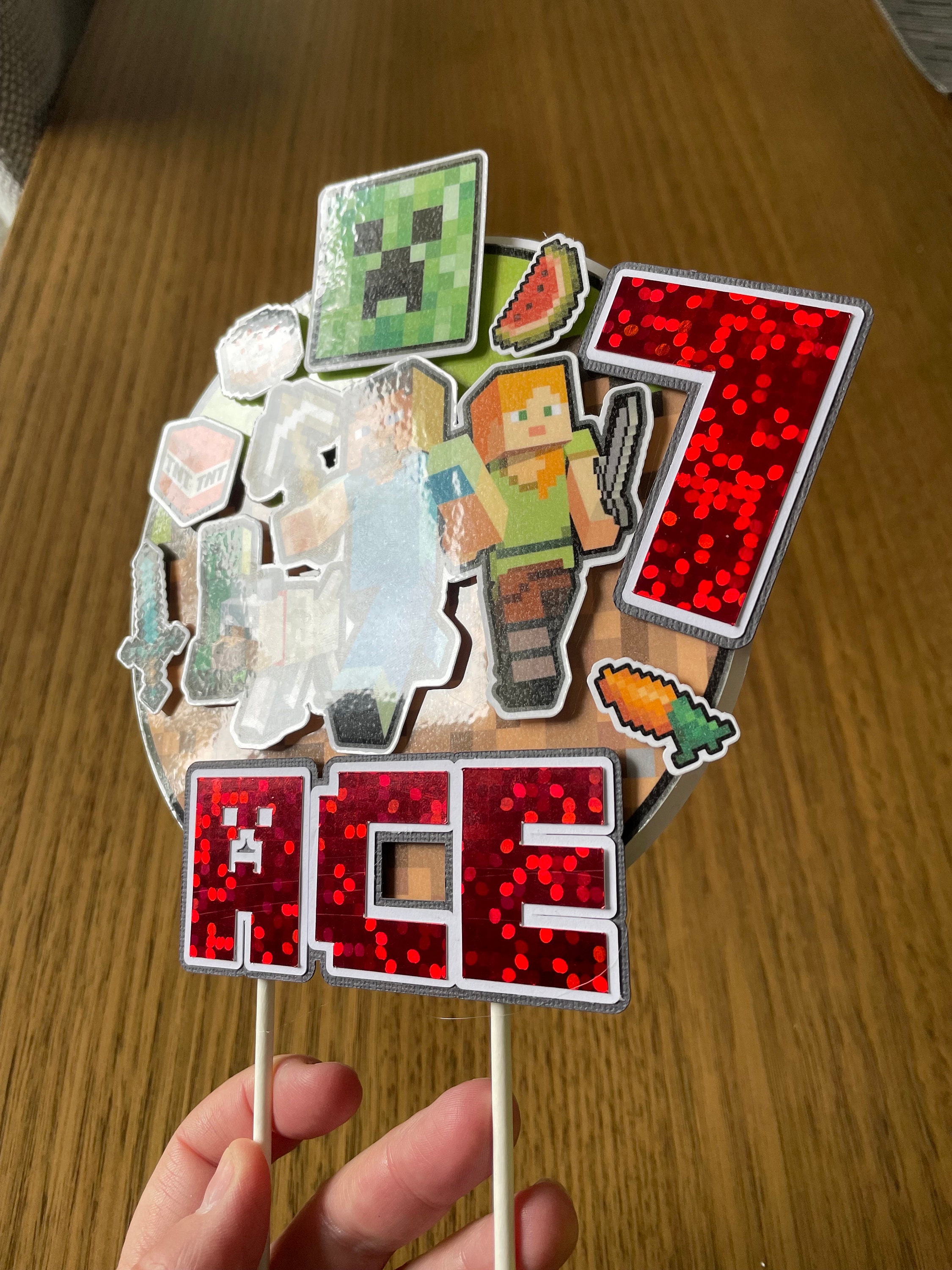 Custom Minecraft Cake Topper (Son)