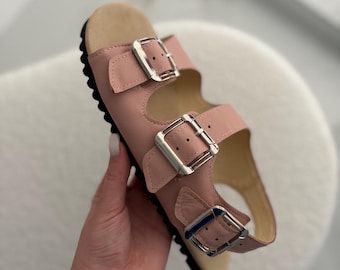 Barefoot Sandals Women | Leather Barefoot Sandals | Summer Flat Sandals | Green Sandals | Polish Handmade Shoes | Apavo Shoes