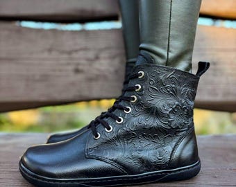 Chaussures En Cuir Pour Femme, Automne Et Hiver, Bottes De