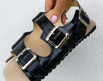 Barefoot Sandals | WomenLather | Clogs | Sustainable Barefoot Sandals | Minimalist Shoes | Golden | Camino | Zero drop