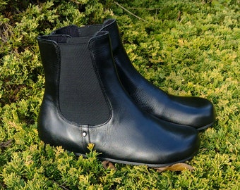 Zero Drop Chelsea-Stiefel, Damen, handgefertigt, warm, aus Naturleder!