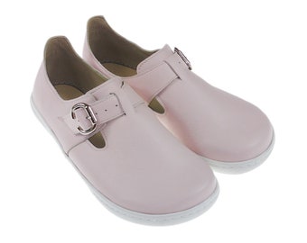 Barefoot Wide Toe Box Barefoot Flats, Sustainable Barefoot , Chaussures minimalistes, Barefoot Women Leather Handmade, Chaussures d’été roses